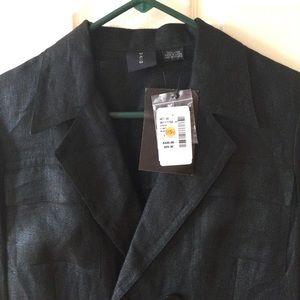 Saks 5th Ave Black Linen Dress Size 8 $320 New With Tags